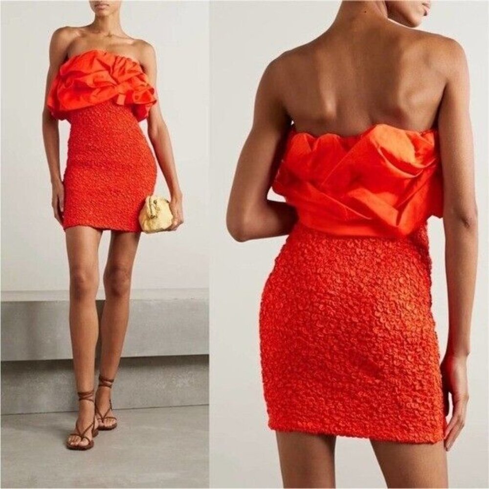 Mara Hoffman Kenza Mini Popcorn Dress (Orange)